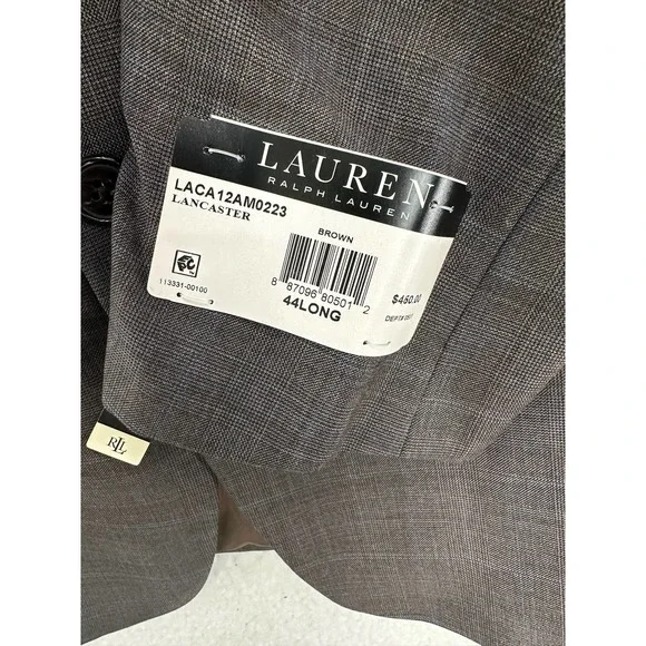 Lauren Ralph Lauren Ultraflex Gray Plaid Blazer Sport Coat Jacket 44L